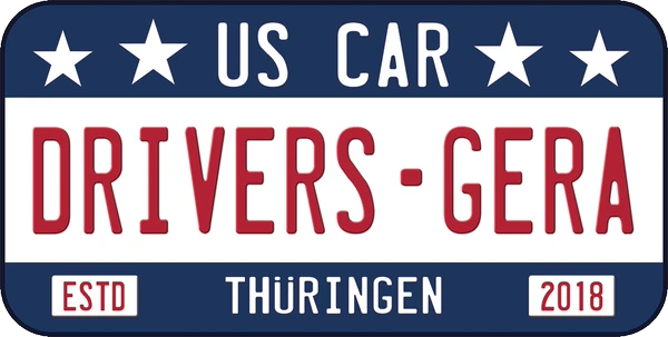 US Car Drivers Gera, Logo im Kennzeichen-Stil